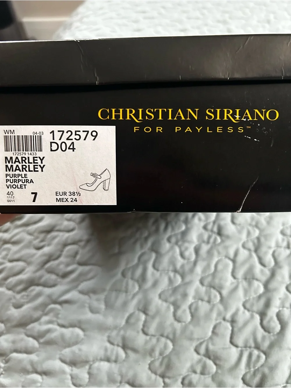 Christian Siriano Deep Purple Velvet Mary Jane Heels